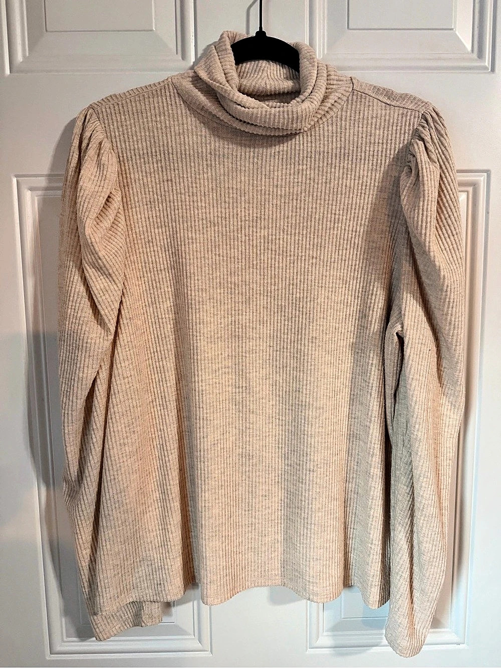 ana Cowl Neck Sweater in Beige XXL Like New